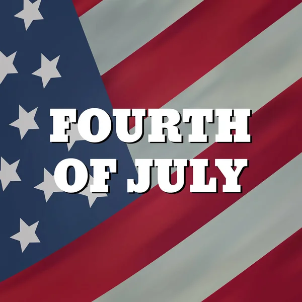 Invitation créative Flyer décoré pour le 4 juillet, American In — Image vectorielle