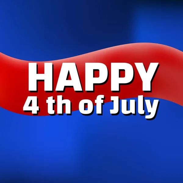 4 de julio, celebración del Día de la Independencia Americana — Vector de stock