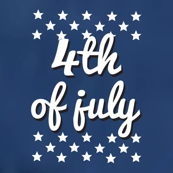 Celebramos el 4 de julio. Diseño patriótico — Vector de stock