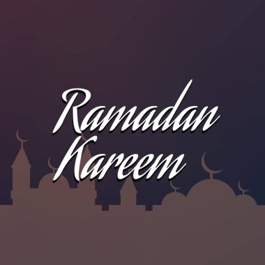 Ramazan Kareem illüstrasyon. Tebrik için vektör tasarım şablonu