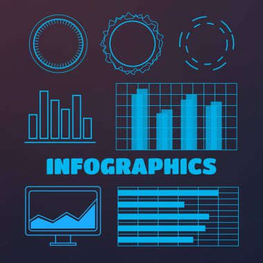Gelecekçi kullanıcı arayüzü ögeleri vektörü seti