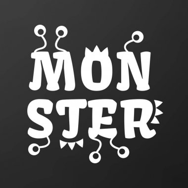 Çizgi film aptal canavarlar vektör çizim. Canavarlar karakter s