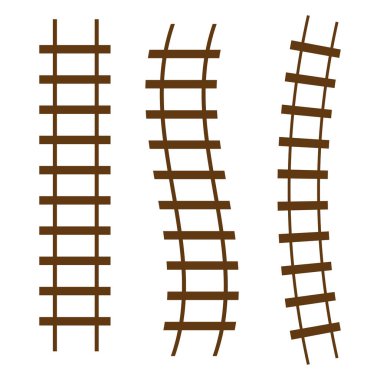 Yolcu treni vektör demiryolu parça demiryolu tasarımını fırça yolu