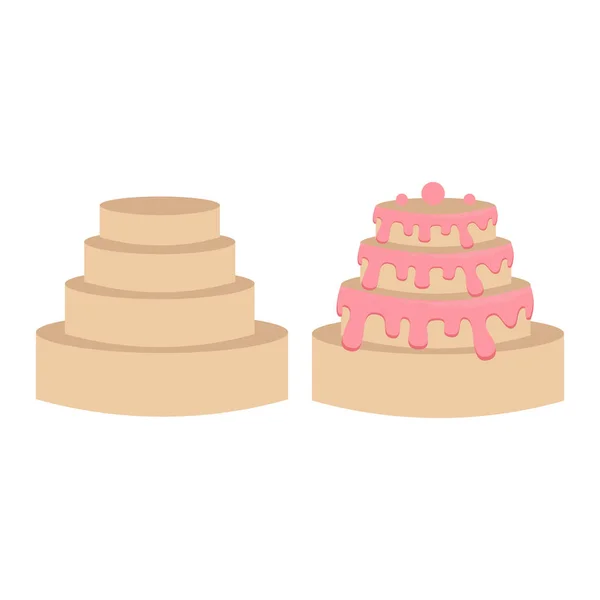 Cakes cream vector illustration — Stock Vector