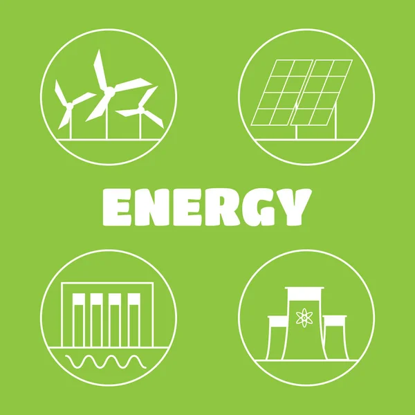 Alternatieve energie groene eco generatoren vector — Stockvector