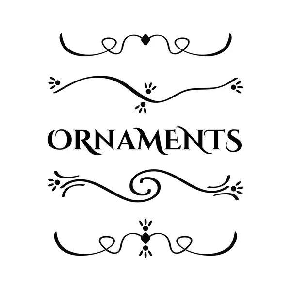 Filigree ornements tourbillonnants. Ornement de caligraphie ornementale v — Image vectorielle