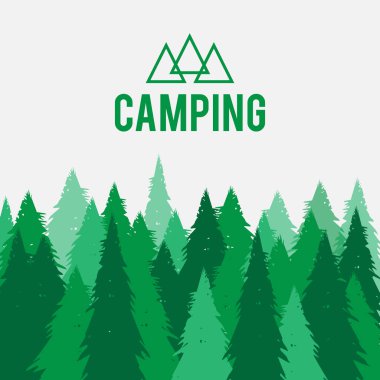 Açık kamp. Doğa arka plan nehir ve orman, mounta ile