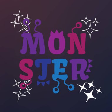 Cadılar Bayramı siyah canavar siluetleri. Canavarlar hallowee için set