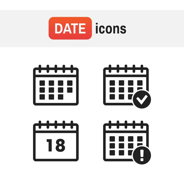 Icono del evento anual. Iconos del calendario vectorial. Evento añadir borrar progreso — Vector de stock