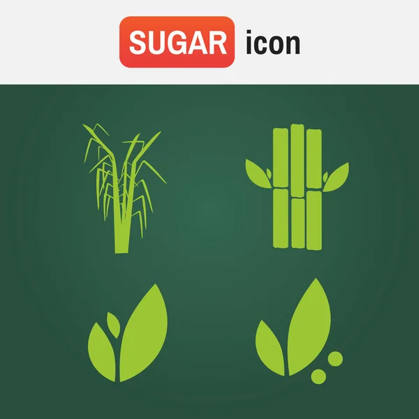 Тростниковый сахарный тростник. Плоские иконки сахарного тростника — стоковый вектор