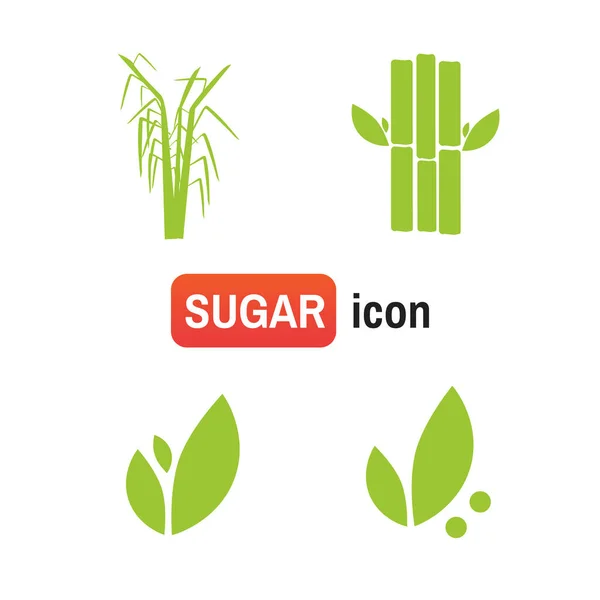 Ферма сахарного тростника. Знак вектора сахарного тростника — стоковый вектор