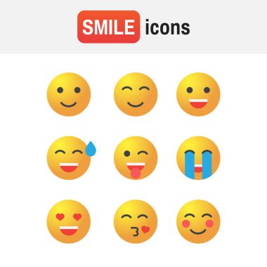 İfade vektör kümesi. Düz stil ifade simgeler. İfade toplama