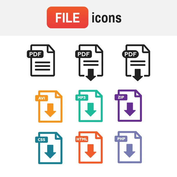 Pictogram bestand document. Bestand iconen vectorillustratie — Stockvector