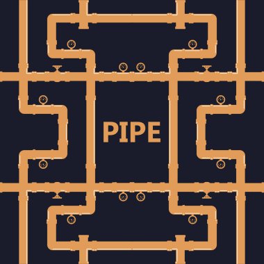 Boru bağlantı parçaları vektör simgeler kümesi. Boru Sanayi, inşaat boru