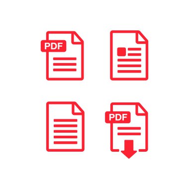 Dosya indirme simgesi. Belge simgesi ayarlandı. PDF dosya indirme simgesi