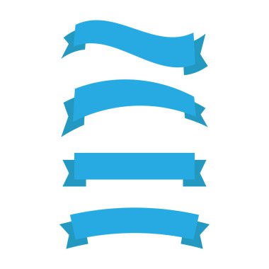 Düz vektör şeritleri izole edildi. Kurdeleler