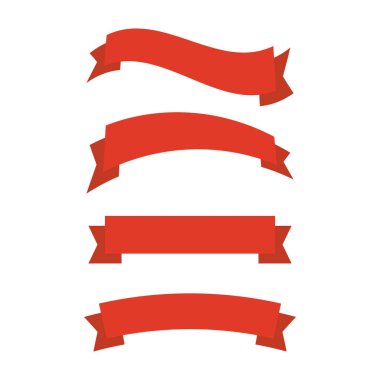 Düz izole afiş şerit. Şeritler afiş