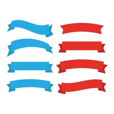 Dekor vektör. Düz izole afiş şerit. Şeritler afiş