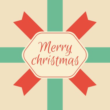Vintage tatil grafik metin ile. Neşeli Noel retro