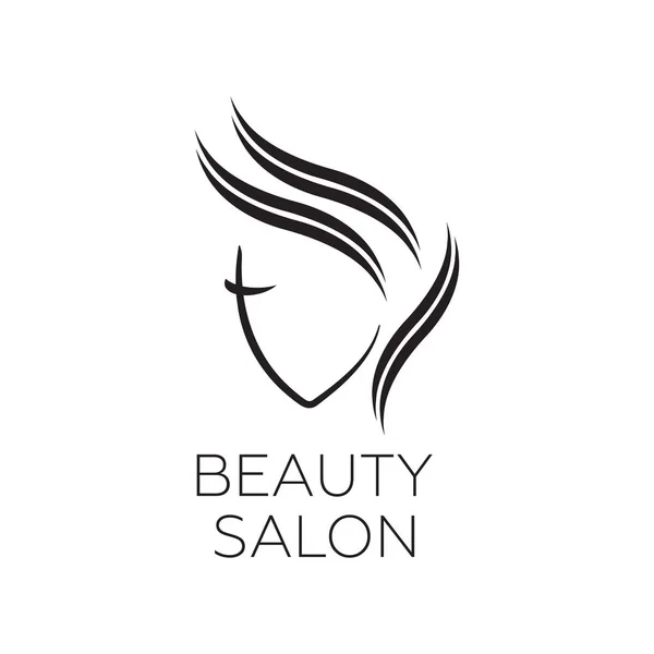 Логотип женщины искушают для парикмахерской, салона красоты, косметики — стоковый вектор