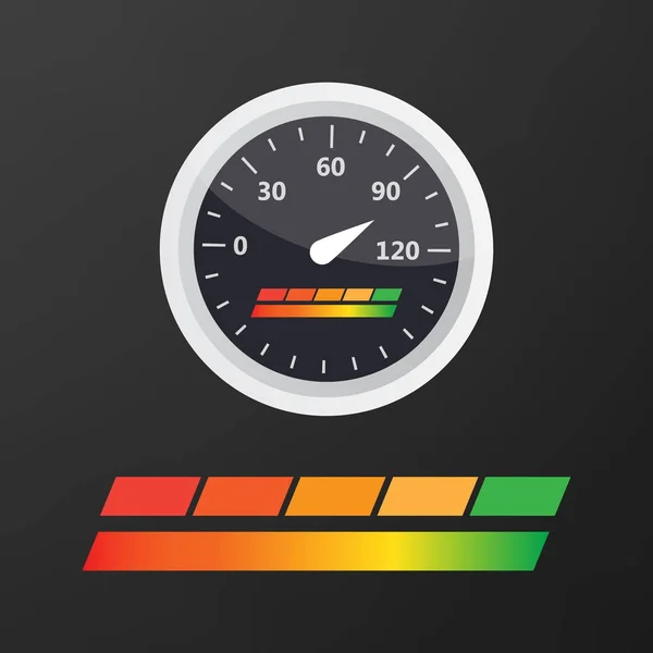 Icône de Guage. Indicateurs de pointage de crédit et jauges ensemble vectoriel. Score — Image vectorielle