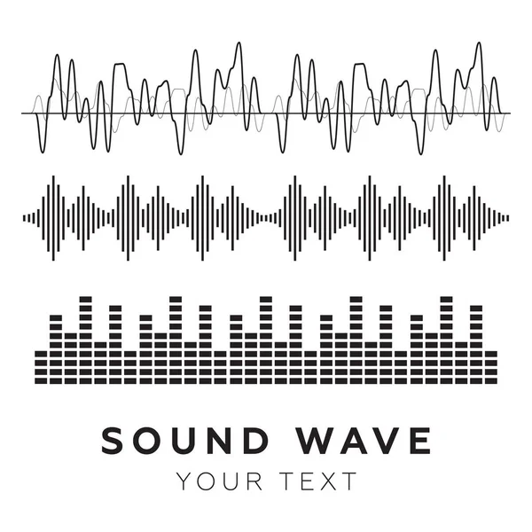 Sound waves concept. Sound waves vector. Sound waves sign and sy — Stock Vector