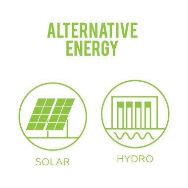 Yenilenebilir enerji vektör çizim. Yenilenebilir enerji kavramı ben