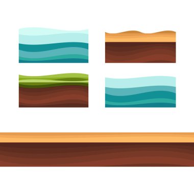 Sorunsuz gerekçesiyle, toprak ve çim için UI oyun illüstrasyon bir s