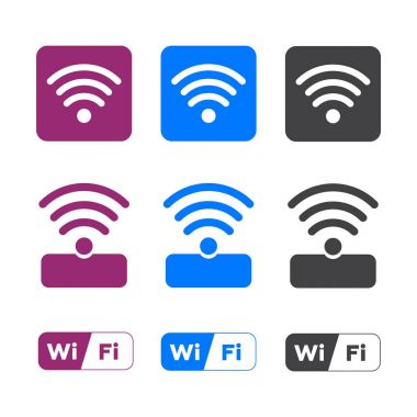 Kablosuz ve wifi simgeler. Kablosuz ağ simgesi wifi simgesi. Tel
