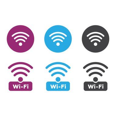 Kablosuz ve wifi simgeler. Kablosuz ağ simgesi wifi simgesi. Tel
