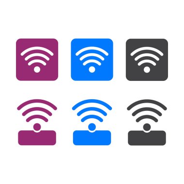 Kablosuz ve wifi simgeler. Kablosuz ağ simgesi wifi simgesi. Tel