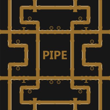 Boru bağlantı parçaları vektör simgeler kümesi. Boru Sanayi, inşaat boru