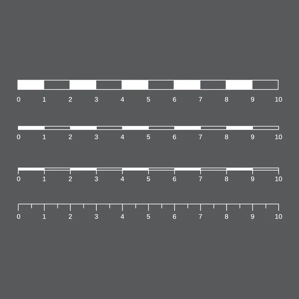 Map scales graphics for measuring distances. Scale measure map v — Stock Vector