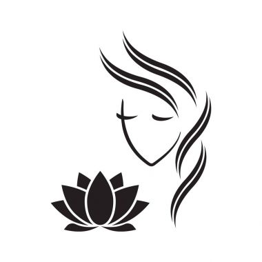 Kuaför Salonu, Güzellik Salonu, cosm için güzel kadın logo şablonu