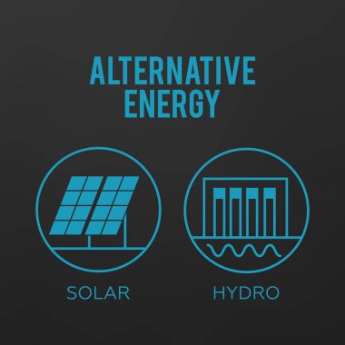 Yenilenebilir enerji vektör çizim. Yenilenebilir enerji kavramı ben
