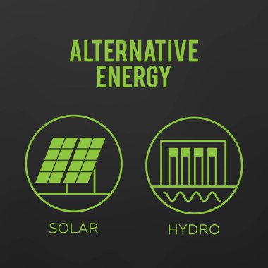 Yenilenebilir enerji vektör çizim. Yenilenebilir enerji kavramı ben