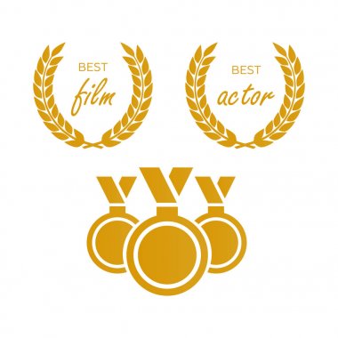 En iyi film Ödülü. Ödülü adaylığı vektör. B madalya Ödülü