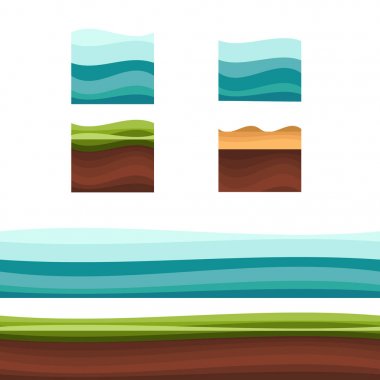 Sorunsuz gerekçesiyle, toprak ve çim için UI oyun illüstrasyon bir s