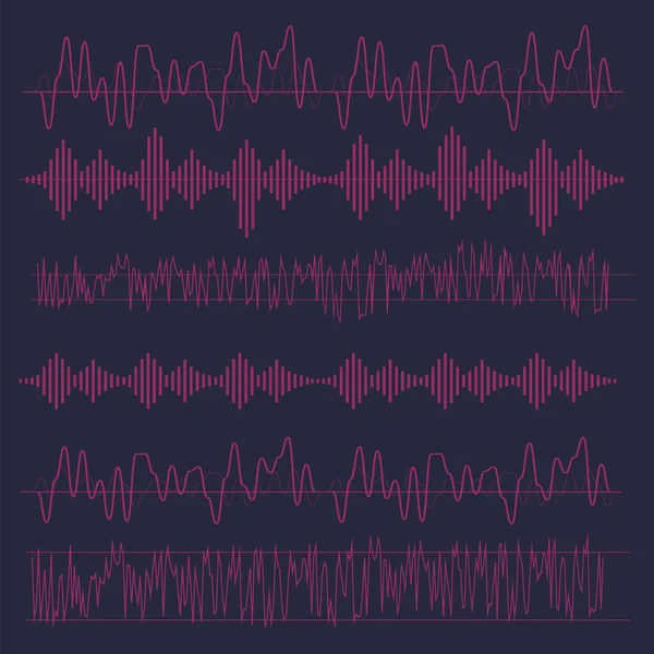 Ljudvågor koncept. Ljudvågor vektor. Ljudvågor tecken och sy — Stock vektor