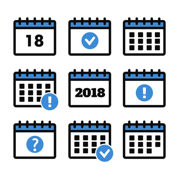 Event icon. Annual plan vector. Vector Calendar Icons — Stock Vector