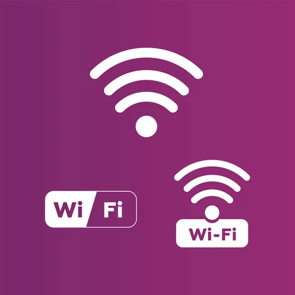 无线和 wifi 图标。无线网络符号 wifi 图标。电线 — 图库矢量图片