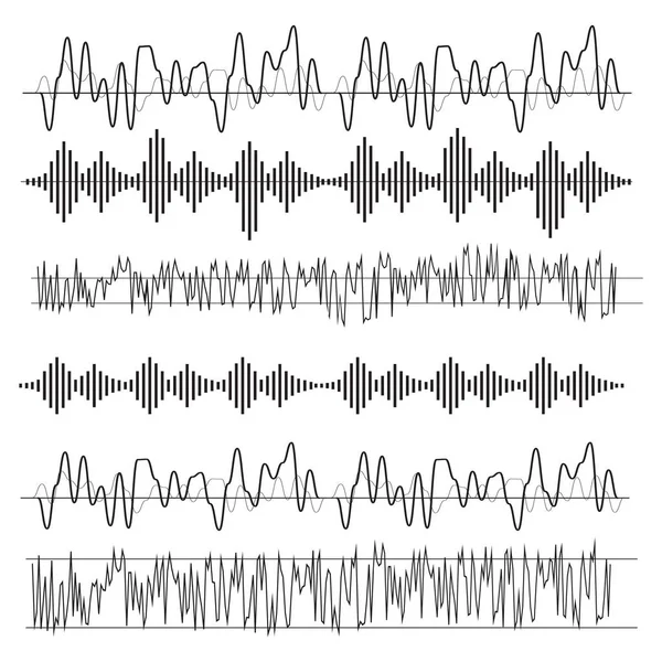 Sound waves concept. Sound waves vector. Sound waves sign and sy — Stock Vector