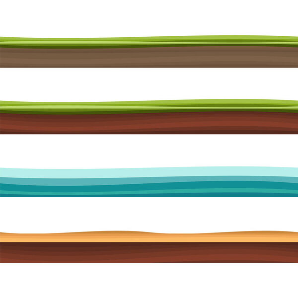 Безводные площадки, почва и трава для игры ui
