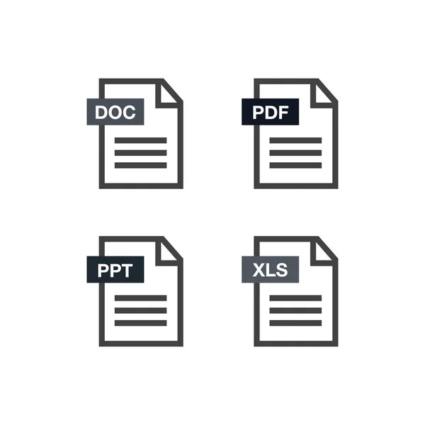 PDF-nedladdning filikonen. Dokumentets text, symbol web format informa — Stock vektor