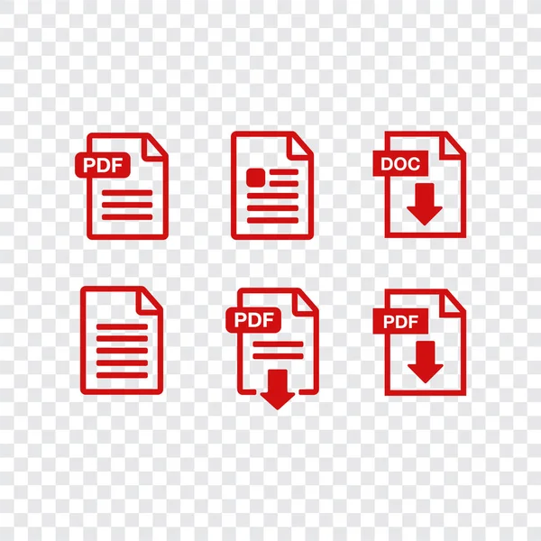 Значок Загрузки Файлов Набор Значков Документов Ref File Download Icon — стоковый вектор