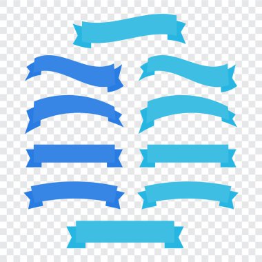 Düz vektör şeritleri izole edildi. Kurdeleler