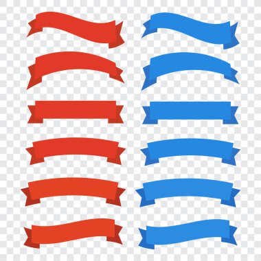 Düz izole afiş şerit. Şeritler afiş