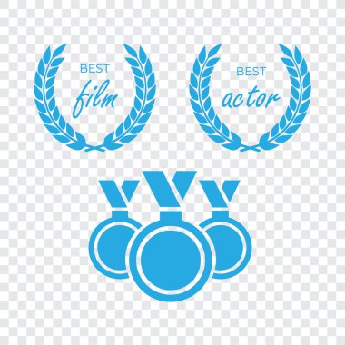 Vektör Altın Ödülü defne çelengi. Kazanan etiket, yaprak sembol victo