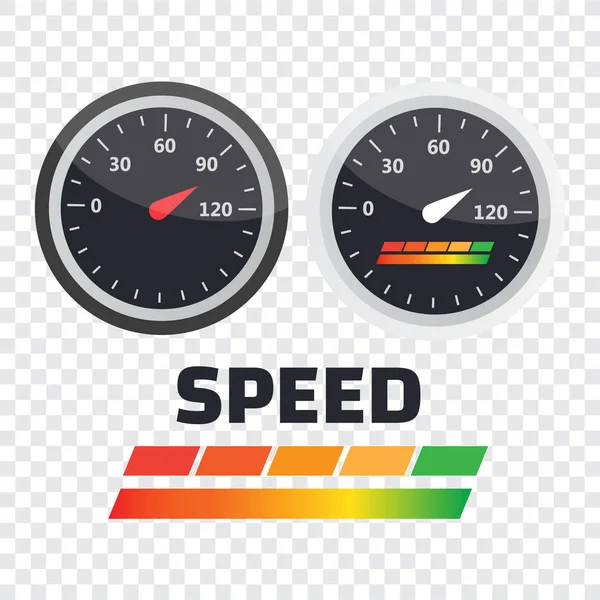 Gauge pictogram. Credit score indicatoren en meters vector set. Score — Stockvector