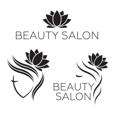 Güzel kadın vektör logo şablonu için Kuaför Salonu, güzellik salo